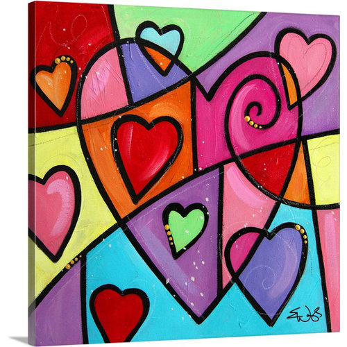 Canvas On Demand Colorful Love Canvas Art Wayfair